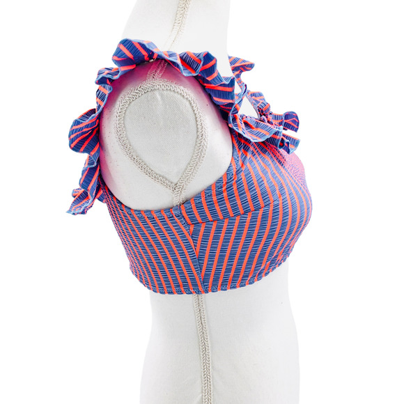 Solid and Striped NEW Womens Size Large Paloma Bikini Top Stripes and Ruffles - Picture 6 of 8